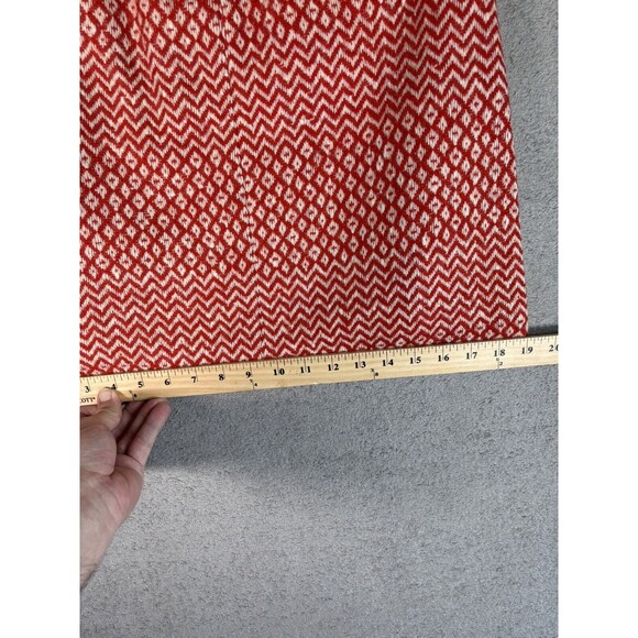 VTG Country Set Union Made Red White Knitted Diamond Geometric 24” Waist Skirt - Picture 9 of 11
